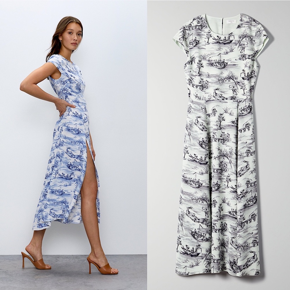 Aritzia Babaton Hampton's Dress in Aqua Essence